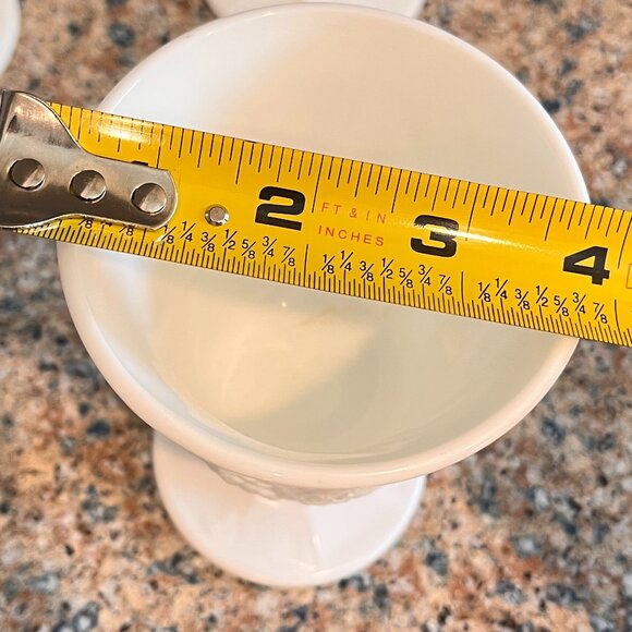 Harvest Milk GlassSet Water Goblets of 3 - Picture 4 of 6